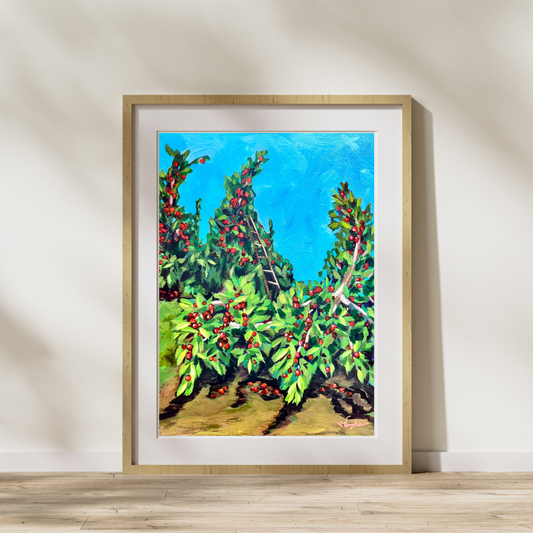 "Let's Go Apple Picking" Art Print