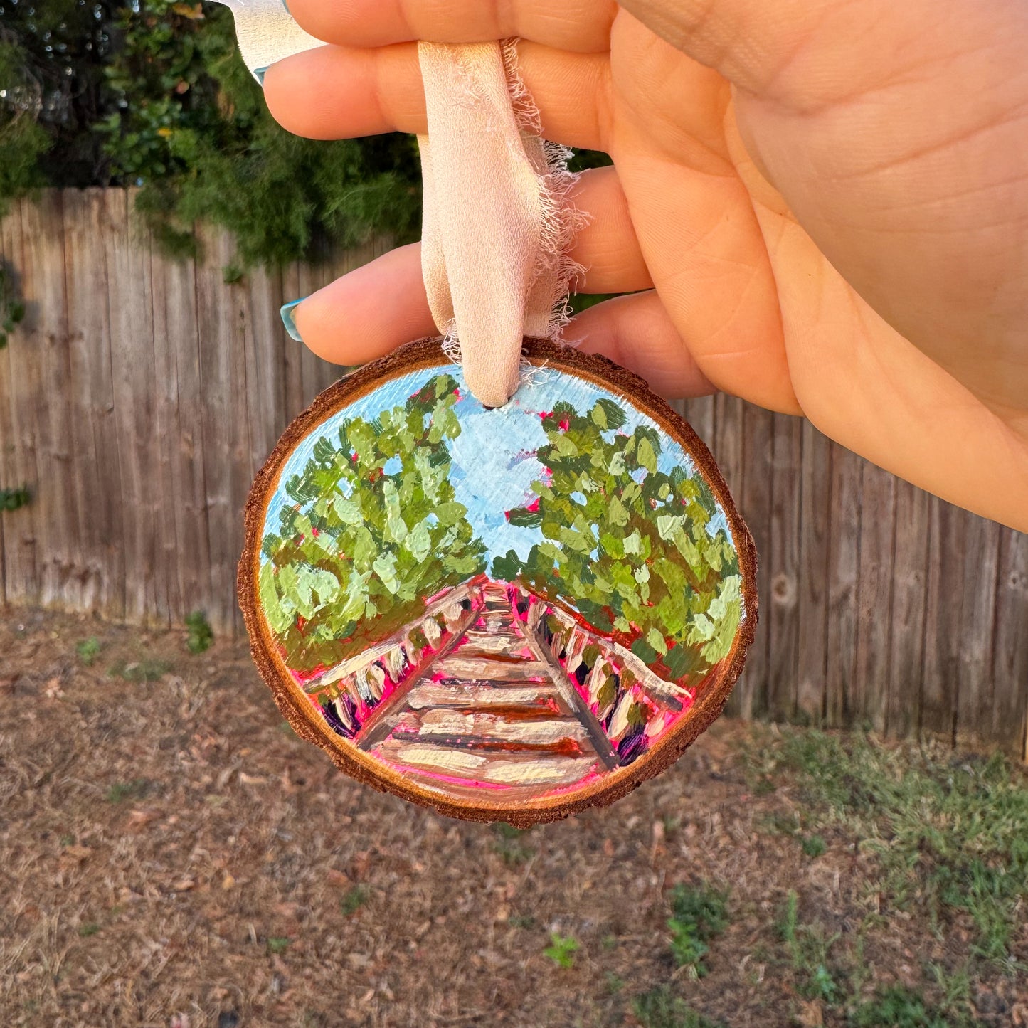 Weedon Island Wood Slice Ornament