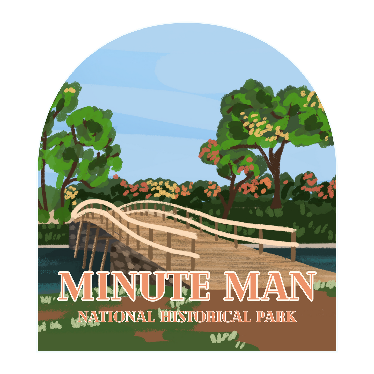 "Minute Man National Historical Park" Sticker