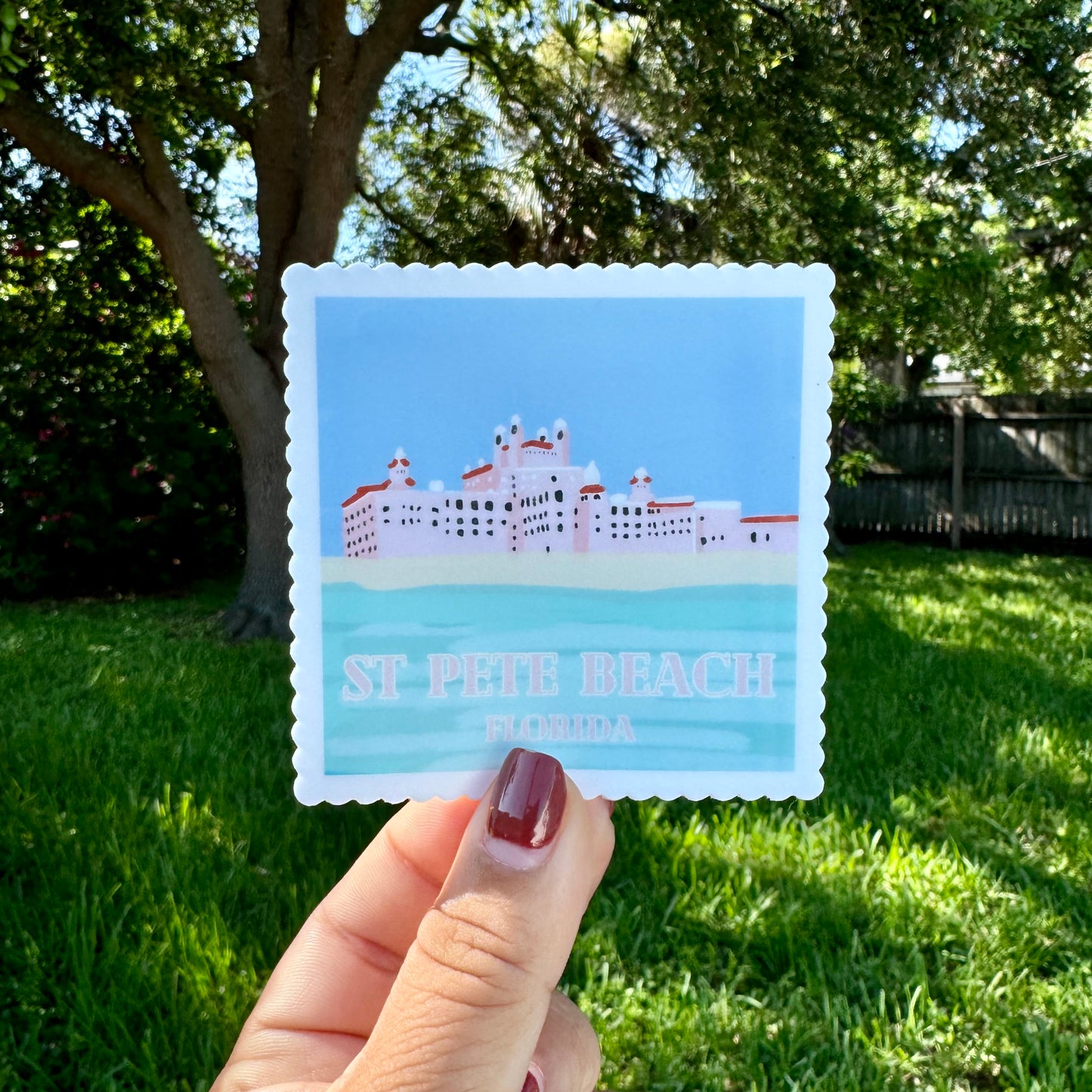 "Pink Palace Stamp" Sticker