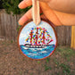 Gasparilla Ship #2 Wood Slice Ornament