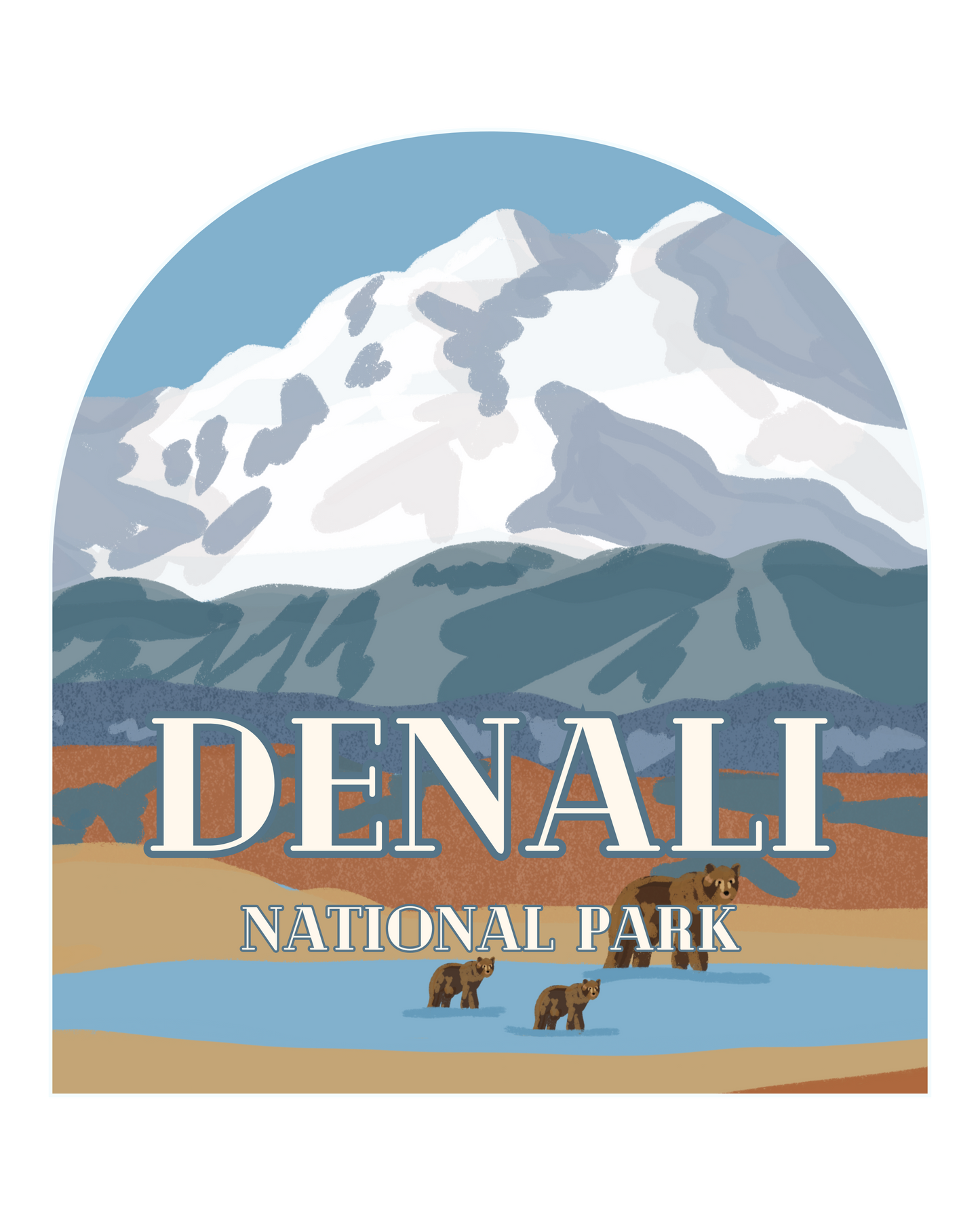 "Denali National Park" Sticker