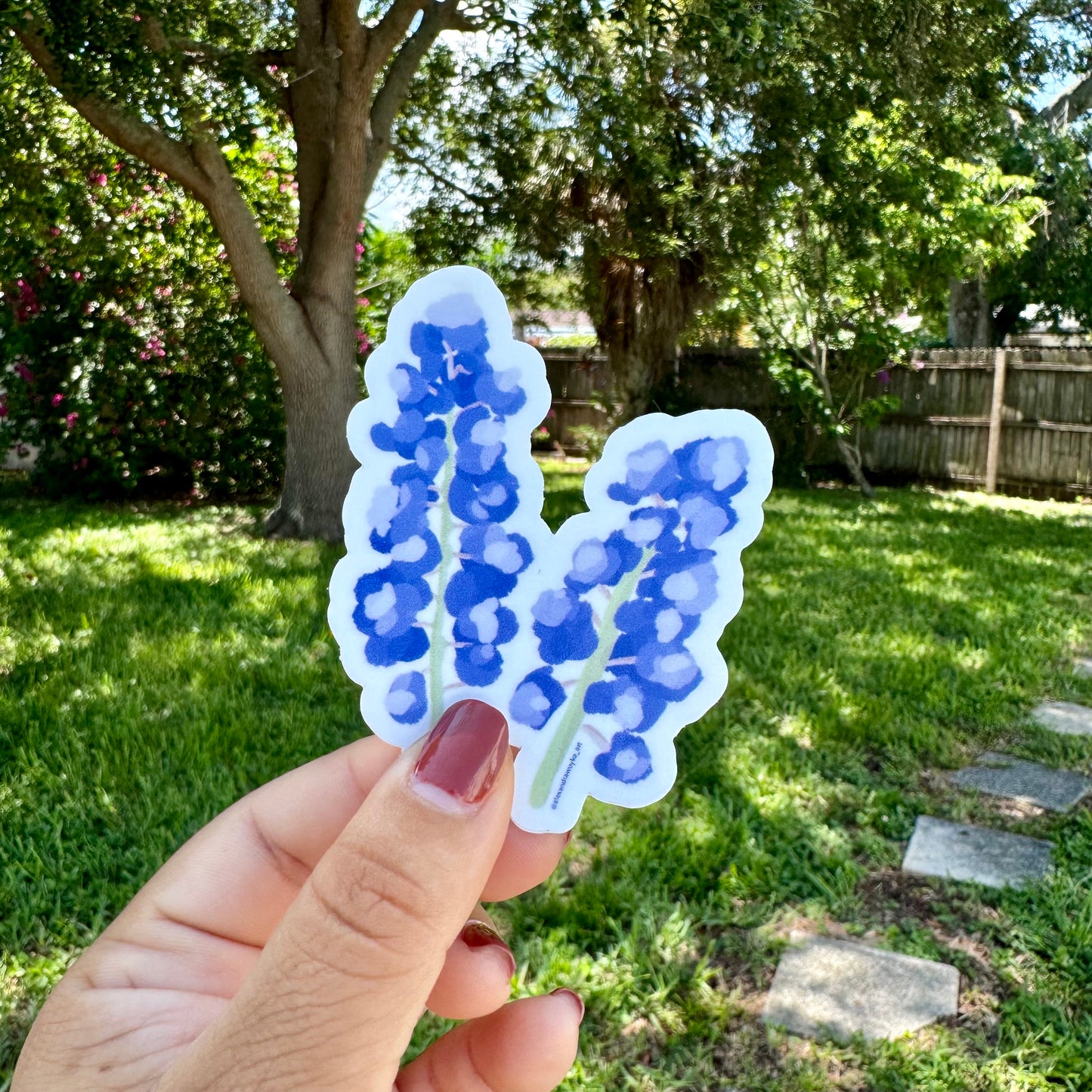 "Blue Bonnets" Sticker