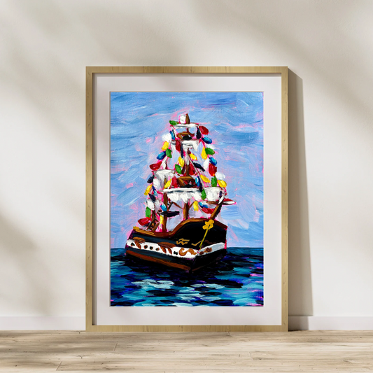 "Gasparilla Pirate Ship" Art Print
