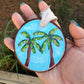 Palm Trees Wood Slice Ornament