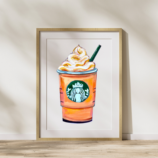 "Pumpkin Spice with Whipped Cream" Art Print