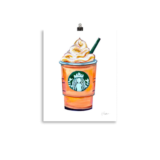 "Pumpkin Spice with Whipped Cream" Art Print
