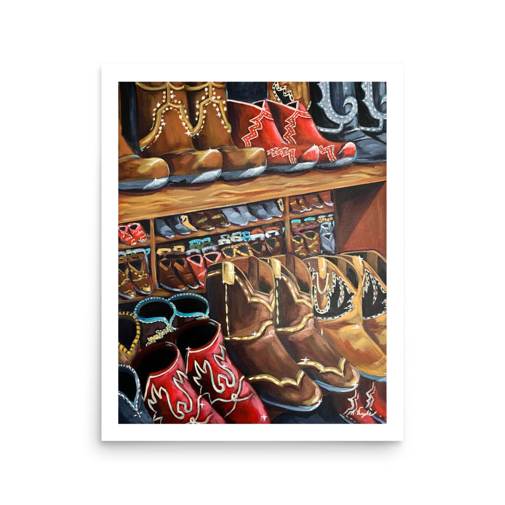 "Allens Boots" Art Print