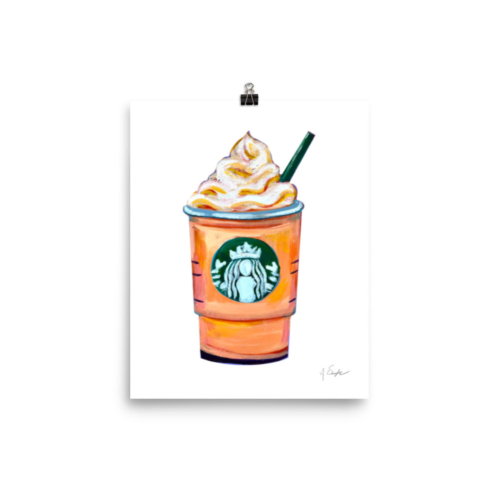 "Pumpkin Spice with Whipped Cream" Art Print