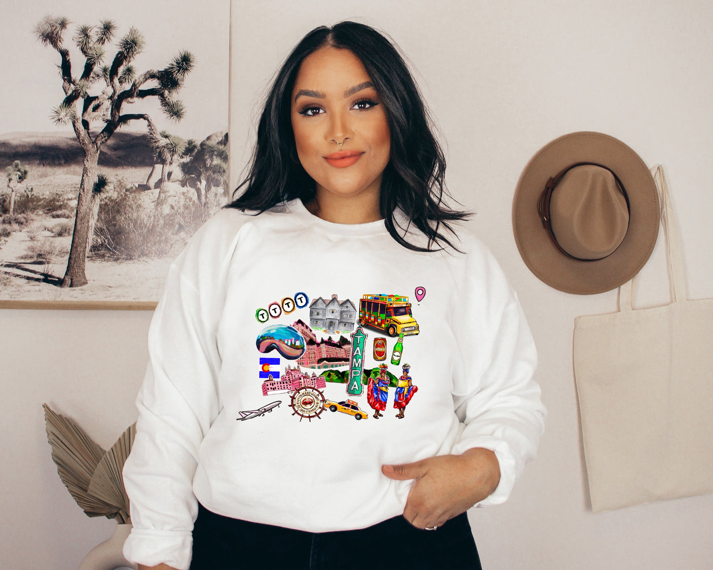 Travel-Inspired Sweatshirt