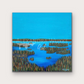 Travel Art by Boston Artist Alexandra Wuyke Art. "Everglades" original painting hangs on a white wall.