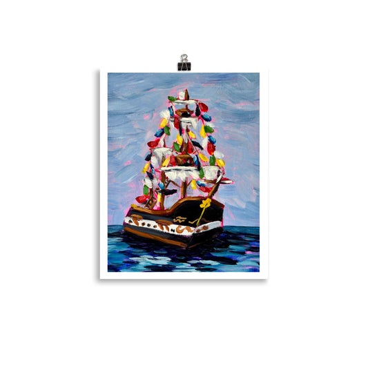 "Gasparilla Pirate Ship" Art Print