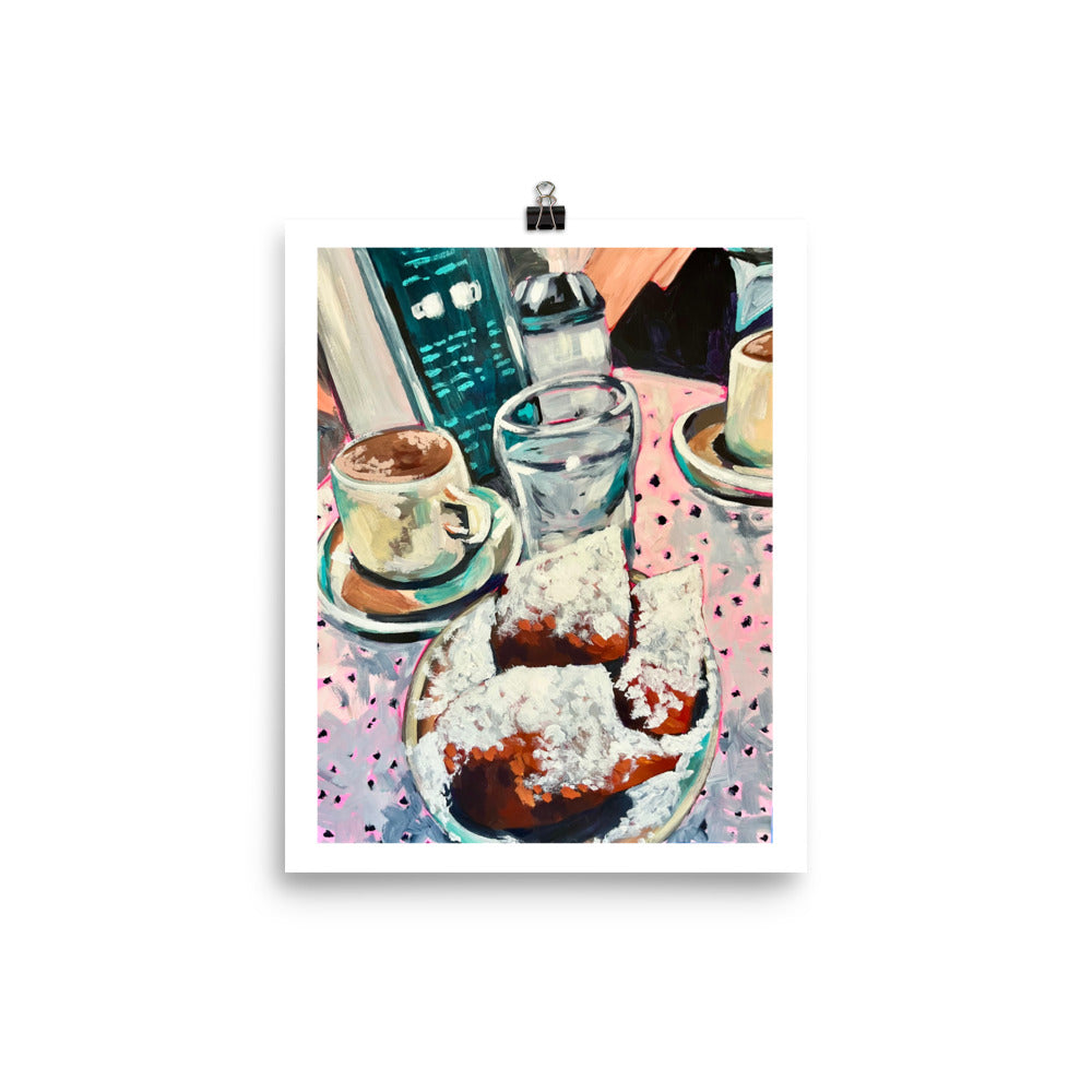 "Beignets and Cafe au Lait" Art Print